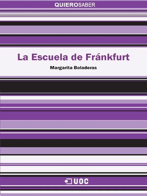 cover image of La escuela de Frankfurt
